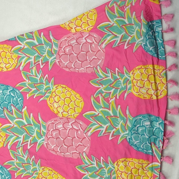 NEW Simply Southern Charleston Dress Pineapple Tropical Women's Size Large - Picture 4 of 7